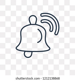 Alarm vector outline icon isolated on transparent background, high quality linear Alarm transparency concept can be used web and mobile
