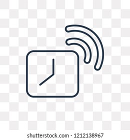 Alarm vector outline icon isolated on transparent background, high quality linear Alarm transparency concept can be used web and mobile