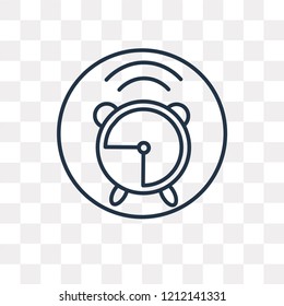 Alarm vector outline icon isolated on transparent background, high quality linear Alarm transparency concept can be used web and mobile