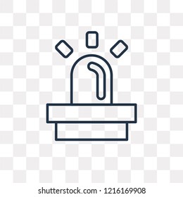 Alarm vector outline icon isolated on transparent background, high quality linear Alarm transparency concept can be used web and mobile