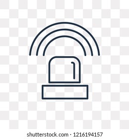 Alarm vector outline icon isolated on transparent background, high quality linear Alarm transparency concept can be used web and mobile