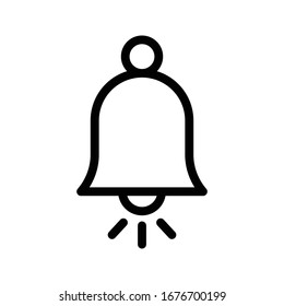 icono de línea delgada del vector de alarma 