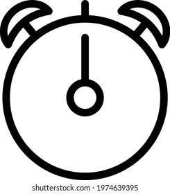 alarm vector thin line icon