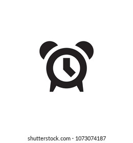 Alarm wake clock arrow second minute timer icon vector symbol illustration flat