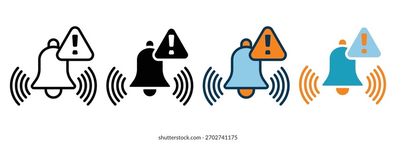 alarm web icon multiple style collection
