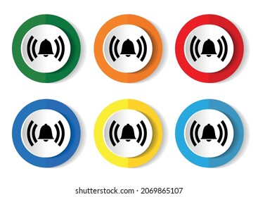 Alarm web icon. Vector illustration.