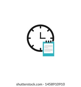 alarm,calender logo design template vector