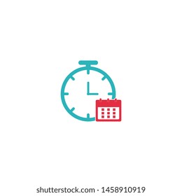 alarm,calender logo design template vector