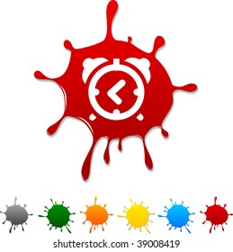 alarm-clock  blot icon. Vector illustration.