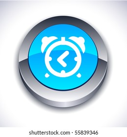 alarm-clock metallic 3d vibrant round icon.