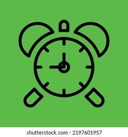 alarmclock outlinestyle, alarm drawing in line style