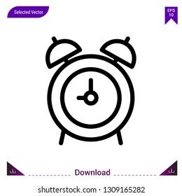 Alarm-clock vector icon. Best modern, simple, isolated,lifestyle-icons.flat icon for website design or mobile applications, UI / UX design vector format.