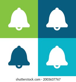 Alarming Bell Flat four color minimal icon set