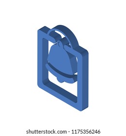 Alarming Bell isometric left top view 3D icon