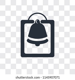 Alarming Bell vector icon isolated on transparent background, Alarming Bell logo concept