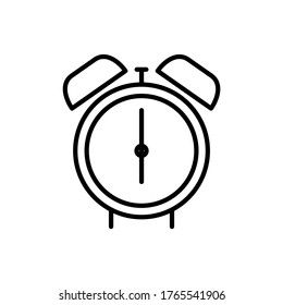 vector de icono de alarmas, símbolo de reloj de alarma icono diseño plano