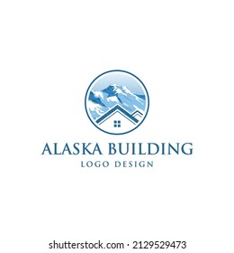 ALASKA BUILDING LOGO DESIGN VECTOR