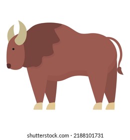 Alaska Bull Icon Cartoon Vector. Arctic Animal. Canada Animal