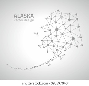 Alaska contour map, America