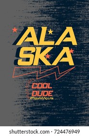 alaska cool dude,t-shirt print poster vector illustration