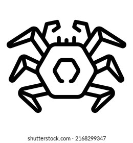 Alaska crab icon outline vector. Water animal. Ocean artic