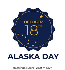 Alaska Day banner. Holiday celebration on October 18. Vector template for typography poster, postcard, flyer, etc