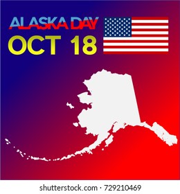 Alaska Day Design For Banner Logo Card Icon