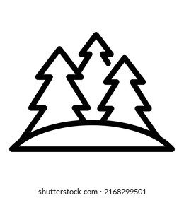 Alaska fir tree icon outline vector. Winter usa. Map eskimo