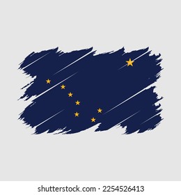Alaska Flag Brush Vector Illustration