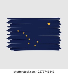 Ilustración del vector de pincel de bandera de Alaska