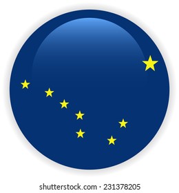 Alaska Flag Button 