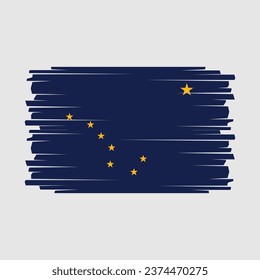 Ilustración del vector de diseño de la bandera de Alaska