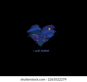 Alaska flag heart for your design.	Federative units of United States.