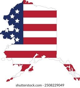Alaska Flag, Alaska Map with Flag, Country Map, Alaska Map with Flag, Nation Flag Alaska, America Map