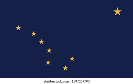 Alaska flag national American flat icon, America country illustration vector 
