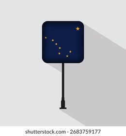 Alaska Flag Pole Vektorgrafik