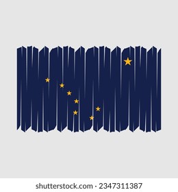 Alaska Flag Vector with transparent background