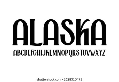 Alaska font typeset perfect for logos, headlines, and a wide range of creative projects, delivered as a clean vector illustration