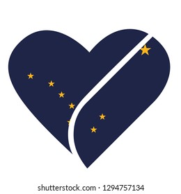 alaska heart vector
