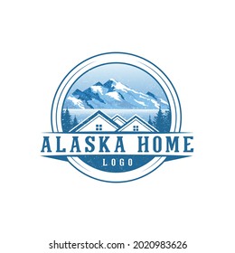 ALASKA HOME EMBLEM LOGO VECTOR