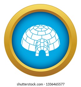 Alaska igloo icon blue vector isolated on white background for any design