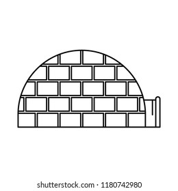 Alaska igloo icon. Outline illustration of alaska igloo vector icon for web design isolated on white background