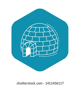 Alaska igloo icon. Outline alaska igloo vector icon for web design isolated on white background