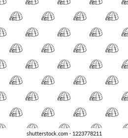 Alaska igloo pattern seamless repeat background for any web design