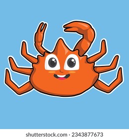 Alaska King crab cartoon drawing