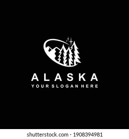 Alaska-Logo mit Hip-Konzept