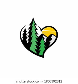 alaska lover logo with simple concept