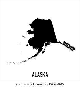 Alaska-Karte. Abstraktes Design, Vektorgrafik