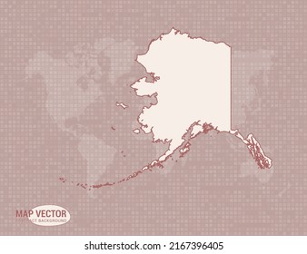 Alaska map of abstract modern vector design illustration.