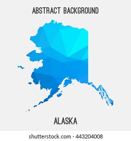 Alaska map in geometric polygonal,mosaic style.Abstract tessellation,modern design background. Vector illustration EPS8
